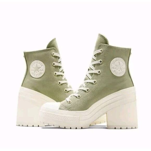 Converse Chuck 70 De Luxe Heel Hi Metal Rings Platform Women's 7.5 Men's 5.5 - Picture 5 of 13